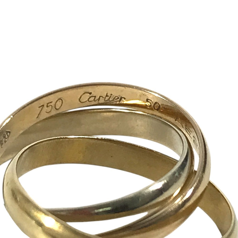 CARTIER K18 金 18K トリニティ ロゴ アクセサリー ジュエリー リング・指輪 YG750 レディース ゴールド