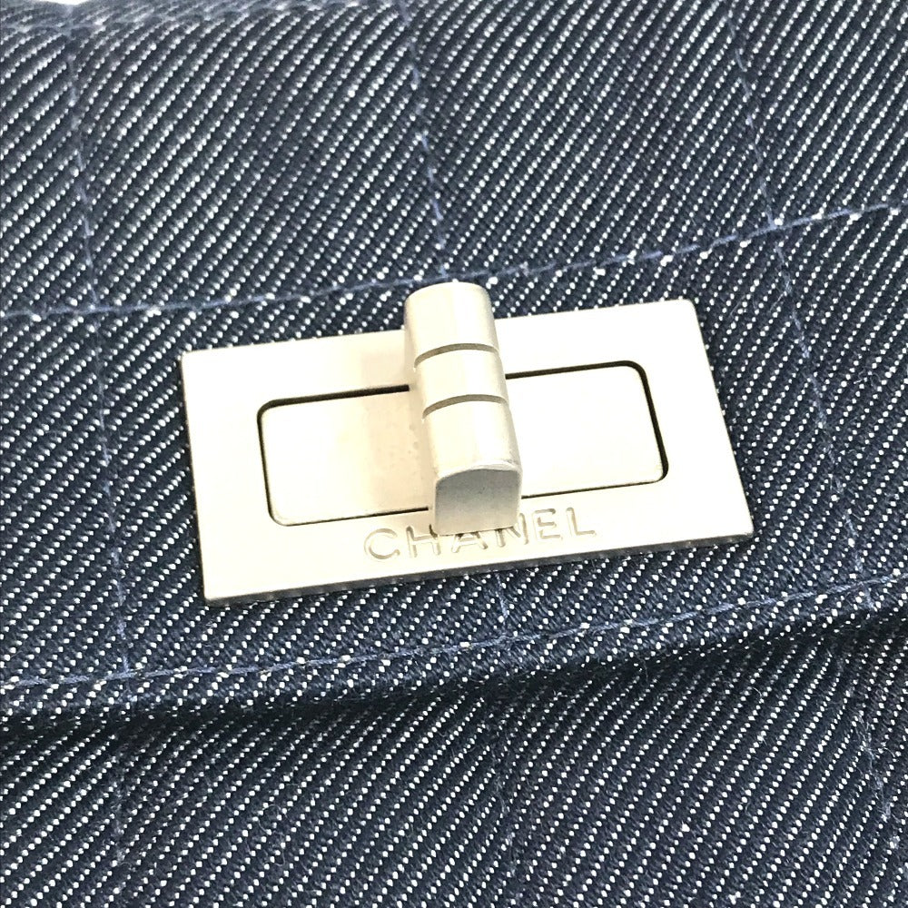 CHANEL 2.55 Hardware Logo Chocolate Bar Bag, Flap, Cluch Bag Clutch bag Denim blue Used