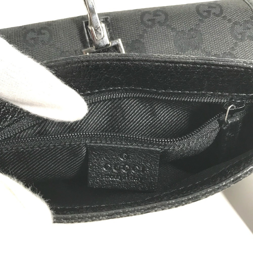 GUCCI 92543 Logo GG Jackie Belt Bags, Bags, Waist Pouches body bag GGCanvas/Leather Black Used