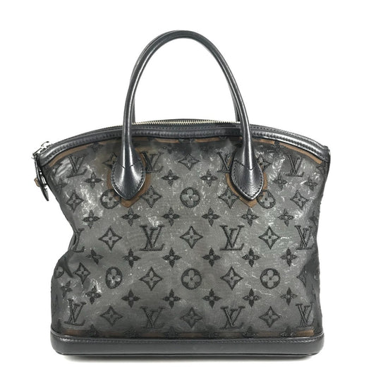 LOUIS VUITTON M40769 Monogram Transparents Lockit Mesh Tote Bag Hand Bag Mesh / Leather Black Used