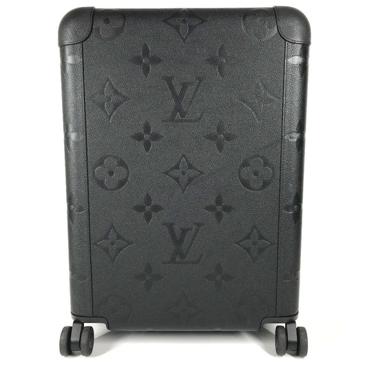 LOUIS VUITTON M13783 Monogram Giant Embossed suitcase horizon 55 Suitcase, 4-wheel travel bag Carry Bag Leather Black Used