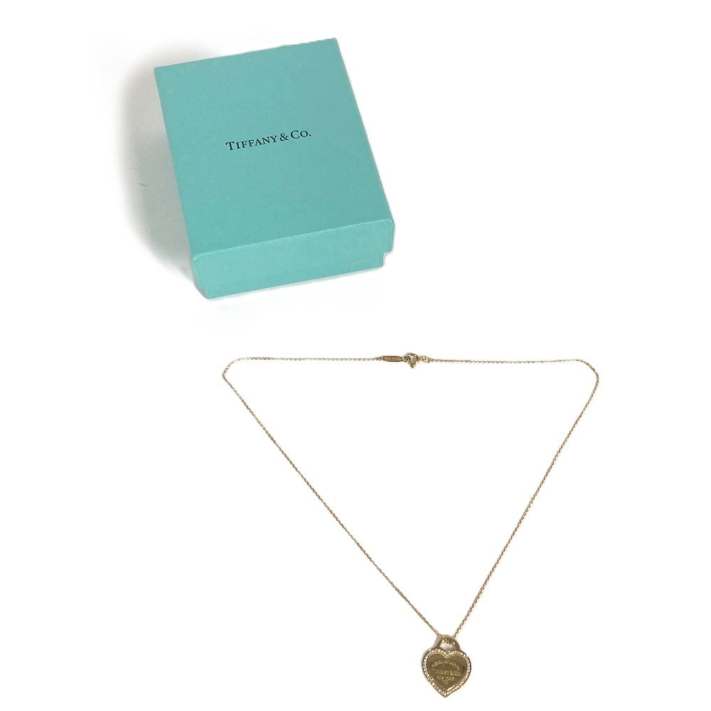 TIFFANY&Co. K18 Gold 18K Return to Heart Necklace with Diamond Accessories Jewelry Chain Necklace Necklace YG750 Gold/Gold Used