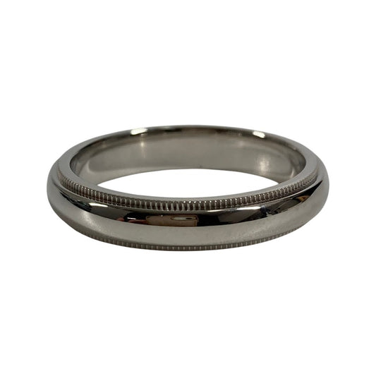 TIFFANY&Co. Milgrain Platinum Accessory Jewelry Ring Pt950 Men's Silver