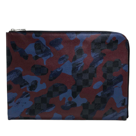 LOUIS VUITTON N63292 ダミエコバルト カモフラージュ ポシェットジュールGM カバン 迷彩 クラッチバッグ ダミエグラフィットキャンバス メンズ マルチカラー
