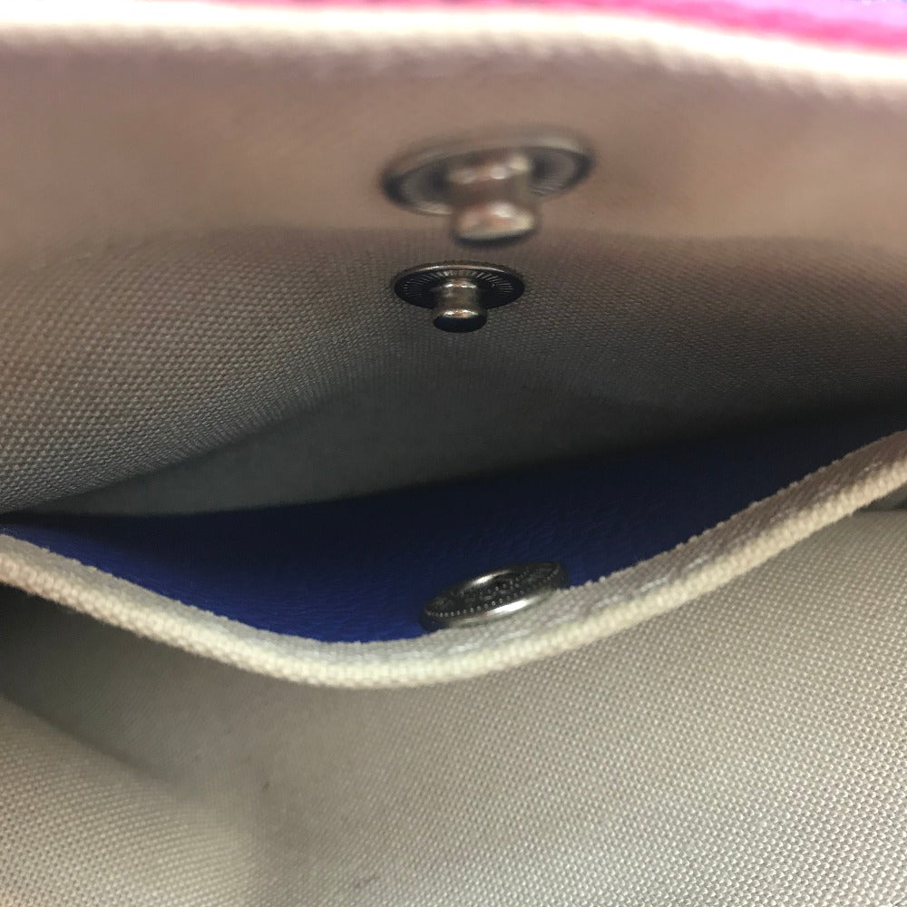 Herve Chapelier Two-Tone Boat-Shaped Mini Handbag, Pt950, Women's, Blue and Pink