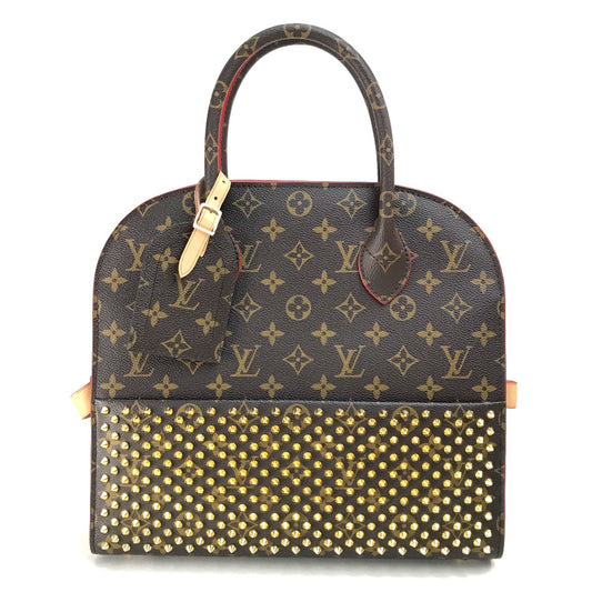 LOUIS VUITTON M41234 モノグラム スタッズ アイコノクラストクリスチャンルブタンコラボ クリスチャンルブタンコラボ ハンドバッグ モノグラムキャンバス/ハラコ レディース ブラウン×レッド