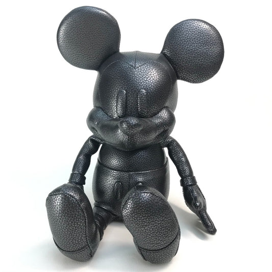 COACH F59151 75周年記念 ミッキーマウス ドールS Disney×COACH ぬいぐるみ レザー ユニセックス ブラックシルバー(メタリック)