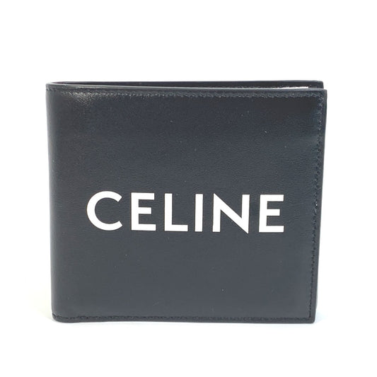 CELINE 10C873DME ロゴ バイフォールドウォレット 2つ折り財布 レザー ユニセックス ブラック