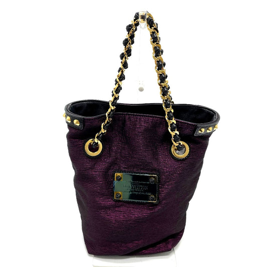 LOUIS VUITTON ハンドバッグ/手提げ ドゥブルジュ ネオノエ の付属品 カバン チェーン トートバッグ キャンバス/レザー レディース パープル/ブラック