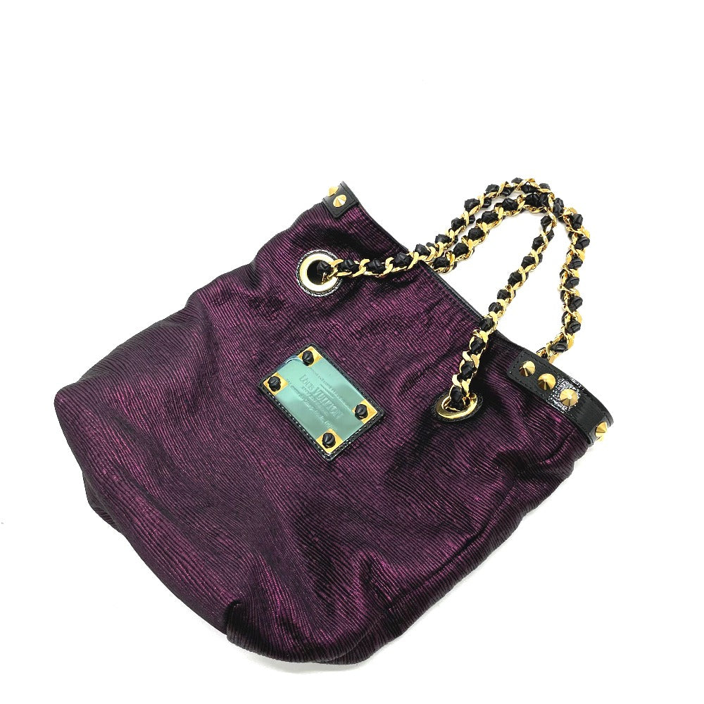 LOUIS VUITTON Double NeoNoe Handbag/Handbag Chain Tote Bag Canvas/Leather Women's Purple/Black