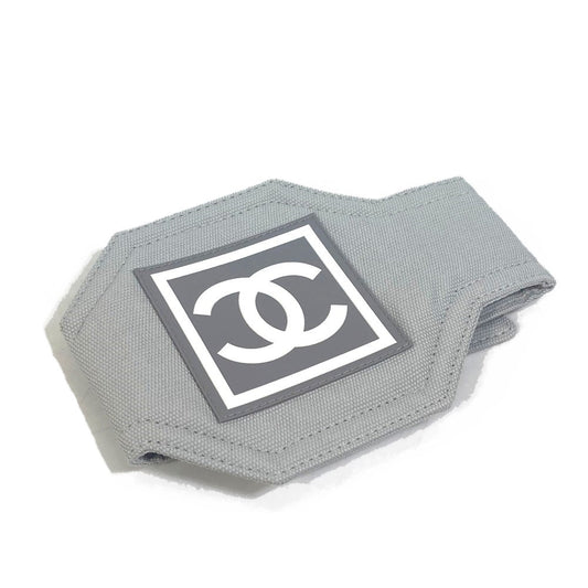 CHANEL スポーツライン ココマーク アームバンド 01P リストバンド コットン ユニセックス グレー