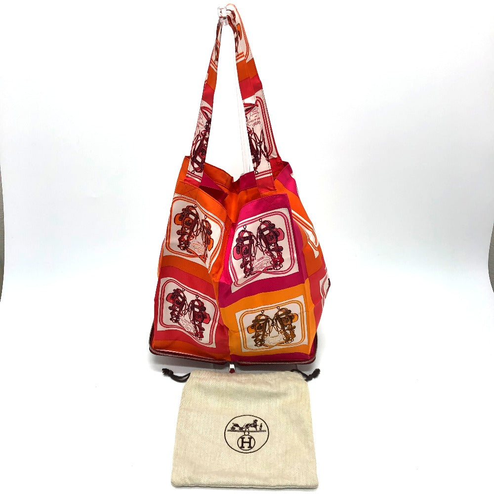HERMES シルキーポップ ハンドバッグ ブリッド・ドゥ・ガラ カバン ショッピングバッグ トートバッグ ブッフルスキッパー レディース ルージュアッシュ レッド