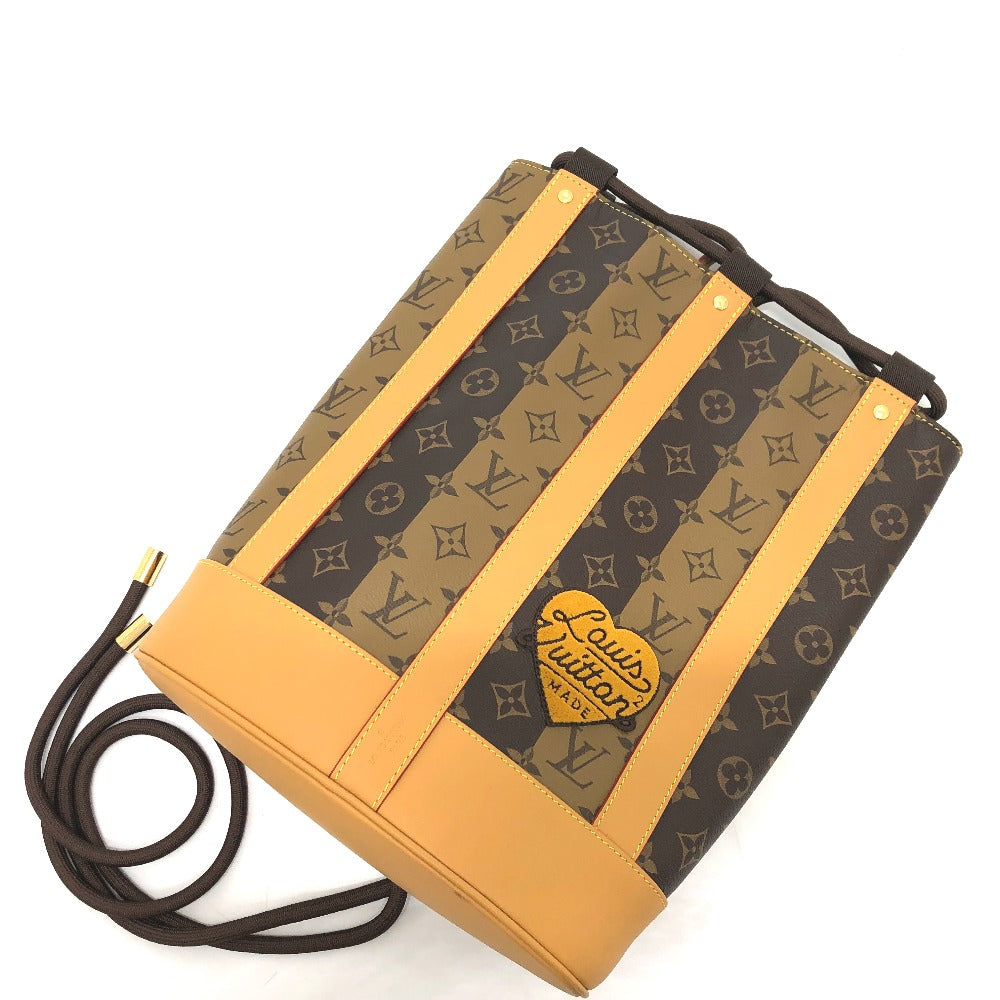 LOUIS VUITTON M45968 Monogram Randonne Messenger Bag, Striped Shoulder Bag, Monogram Canvas, Men's, Brown
