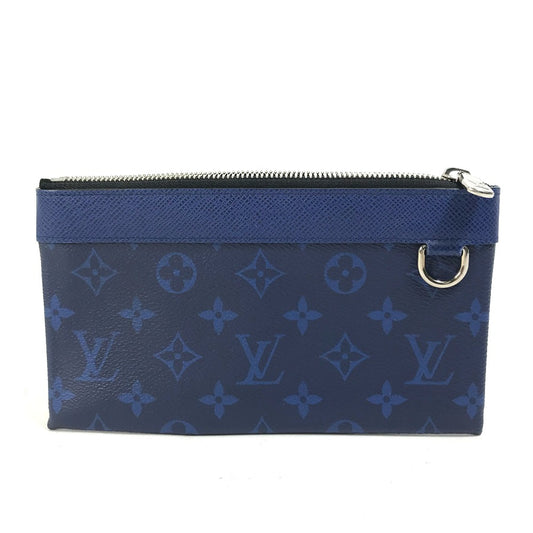 LOUIS VUITTON M30278 タイガラマ ポシェット ディスカバリー PM クラッチバッグ 小物入れ ポーチ ポーチ レザー メンズ ブルー