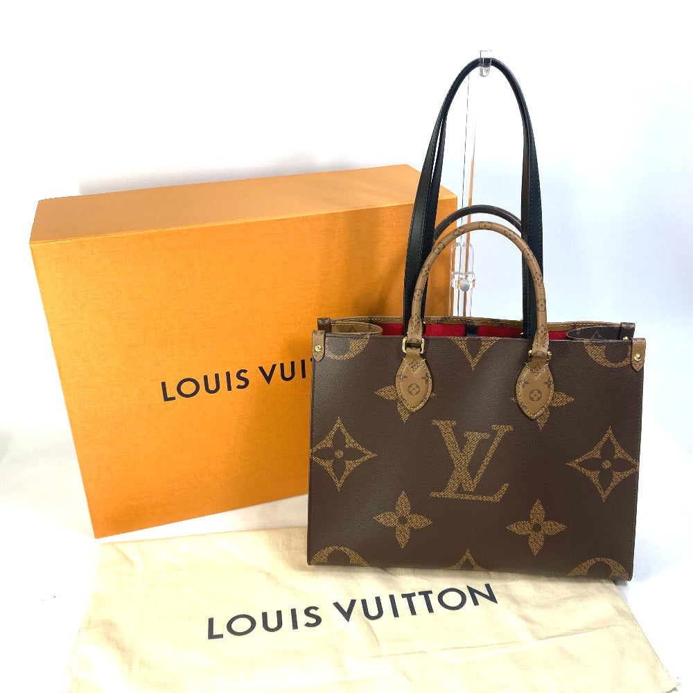 LOUIS VUITTON M45321 Monogram Giant On the Go MM 2-Way Shoulder Bag/Tote Bag in Monogram Giant Canvas, Brown