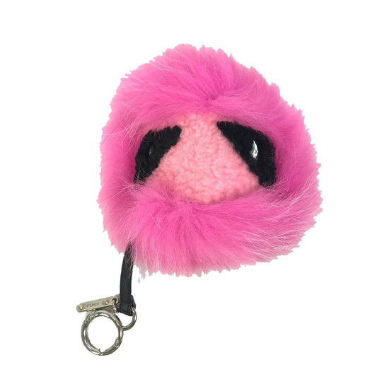 FENDI モンスター キーホルダー バッグチャーム フェイクファー レディース ピンク