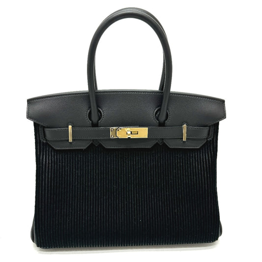 HERMES バーキン30 コートアコート カバン トートバッグ ハンドバッグ ヴォースイフト レディース ブラック