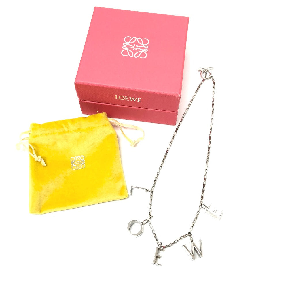 LOEWE Icon Logo Chain Necklace in SV925 Silver for Women