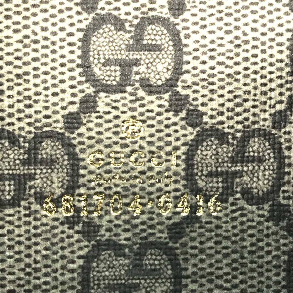 GUCCI 681704 BALENCIAGA Paper Mini Wallet, The Hacker Project Trifold Wallet, GG Supreme Canvas, Unisex, Beige