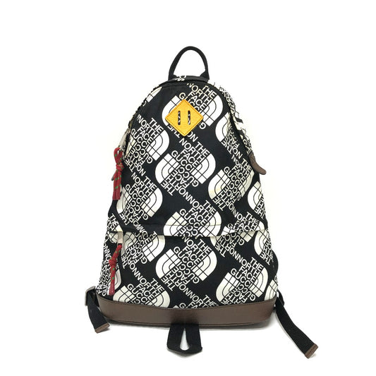 GUCCI 650288 GUCCI×THE NORTH FACE コラボ バックパック リュックサック ナイロン/レザー メンズ ブラック×ホワイト
