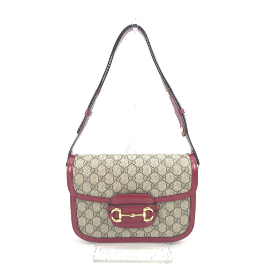 GUCCI 602204 GGスプリーム ホースビット 1955 カバン 肩掛け ショルダーバッグ GGスプリームキャンバス レディース ベージュ