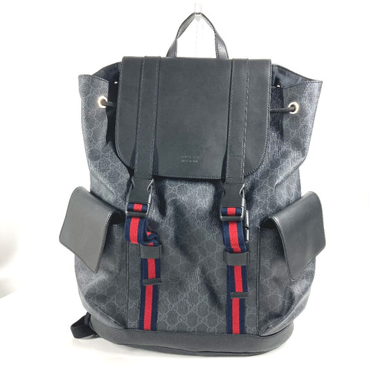 GUCCI 49556 GGスプリーム タイガー バッグパック リュックサック GGスプリームキャンバス メンズ ブラック