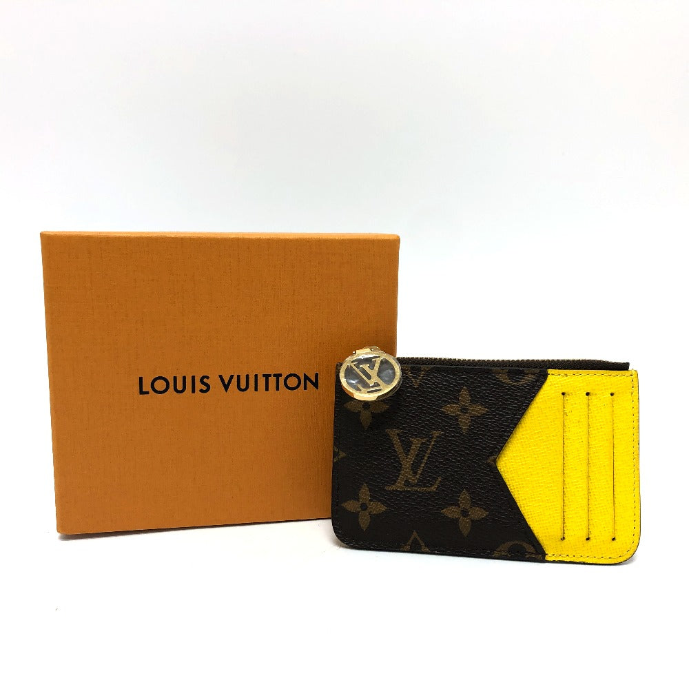 LOUIS VUITTON M81882 モノグラム ポルト カルト ロミー カードケース 小銭入れ コインケース コインケース モノグラムキャンバス メンズ ジョーヌ ブラウン×イエロー