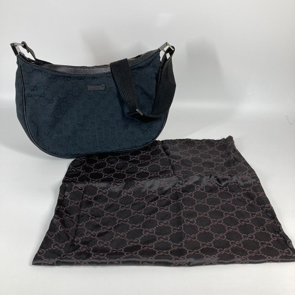 GUCCI GGキャンバス カバン ショルダーバッグ GGキャンバス/レザー レディース ブラック