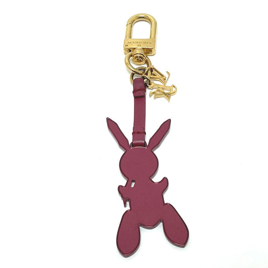 LOUIS VUITTON M62735 LV ラビット ジェフ クーンズ カバン バッグチャーム キーホルダー レザー レディース ボルドー ボルドー