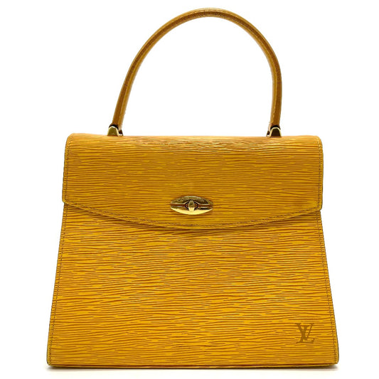 LOUIS VUITTON M52379 エピ マルゼルブ カバン スクエア ハンドバッグ エピレザー レディース タッシリイエロー イエロー