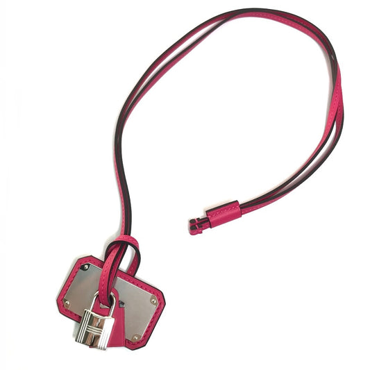 HERMES Pendant O'Kelly GM O'Kelly GM Accessories Necklace Vaux Swift Ladies Rose Mexico Pink