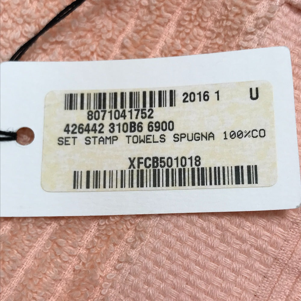 BALENCIAGA 535525 ビッグロゴ 単品 雑貨 日用雑貨 インテリア タオル コットン ユニセックス オレンジピンク系