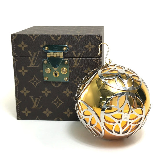 LOUIS VUITTON M47005 モノグラム オーナメント ボール オブジェ メタル ユニセックス ゴールド×シルバー