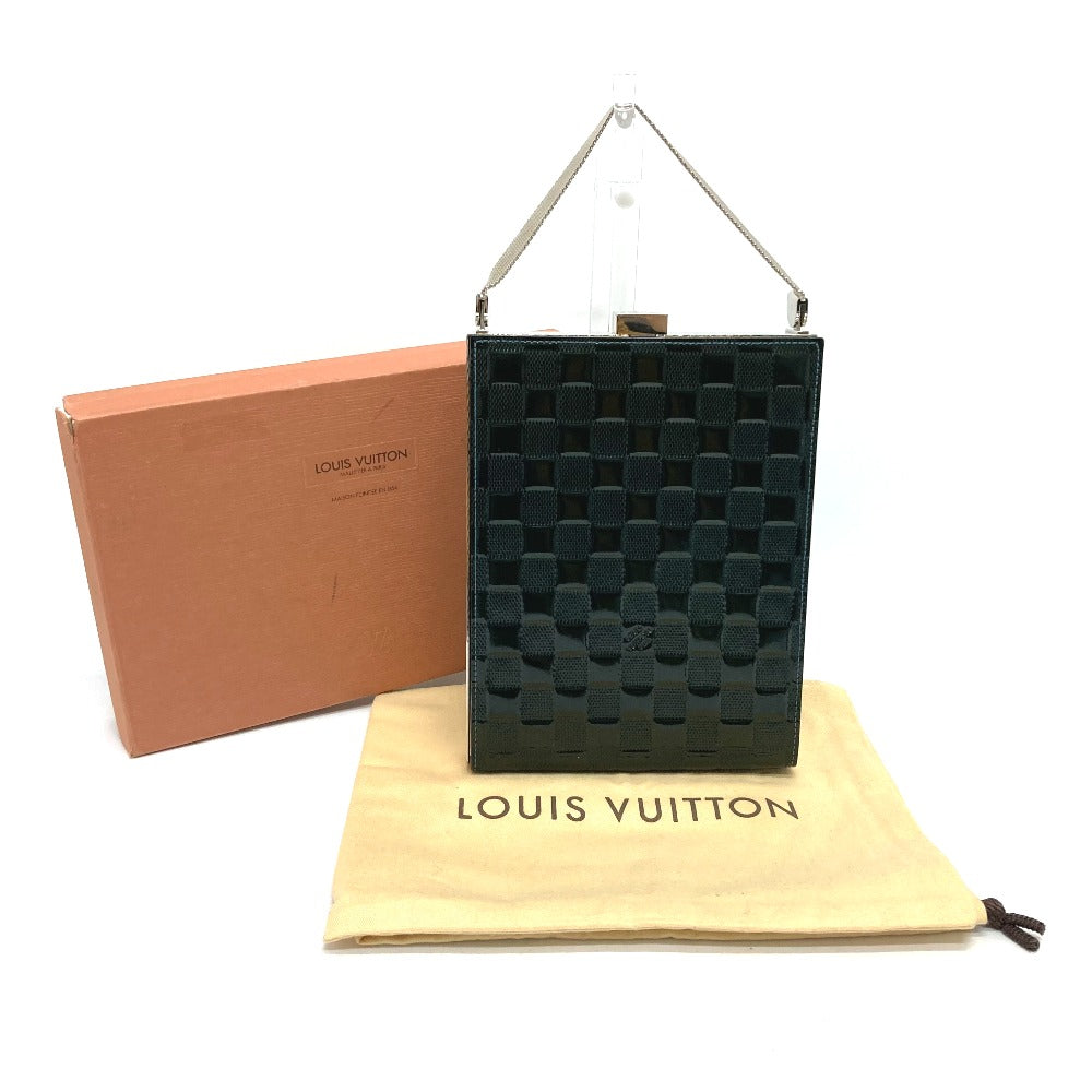 LOUIS VUITTON M92105 ダミエヴェルニ アンジュGM カバン パーティーバッグ ハンドバッグ パテントレザー レディース ダークグリーン