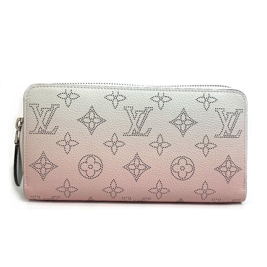 LOUIS VUITTON M80490 モノグラムマヒナ グラデーション ジッピー ウォレット ラウンドファスナー 長財布 モノグラムマヒナレザー レディース ピンク×ホワイト