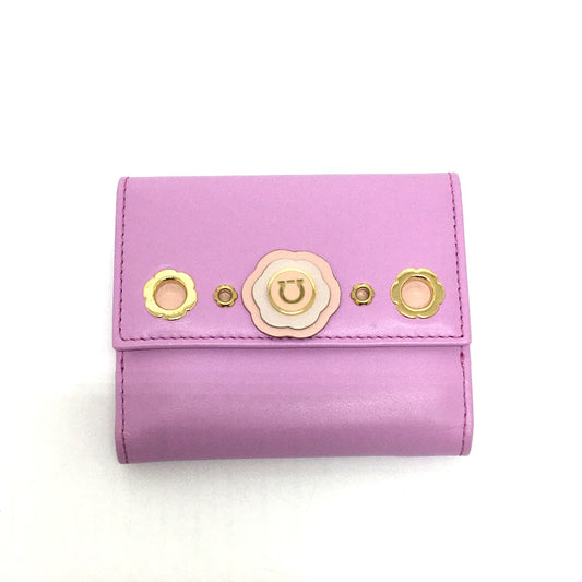 Salvatore Ferragamo ガンチーニ 2つ折り財布 レザー レディース パープル