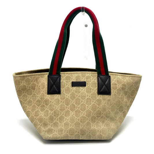 GUCCI 374433 GG シェリーライン カバン ランチトート トートバッグ GGキャンバス レディース ベージュ