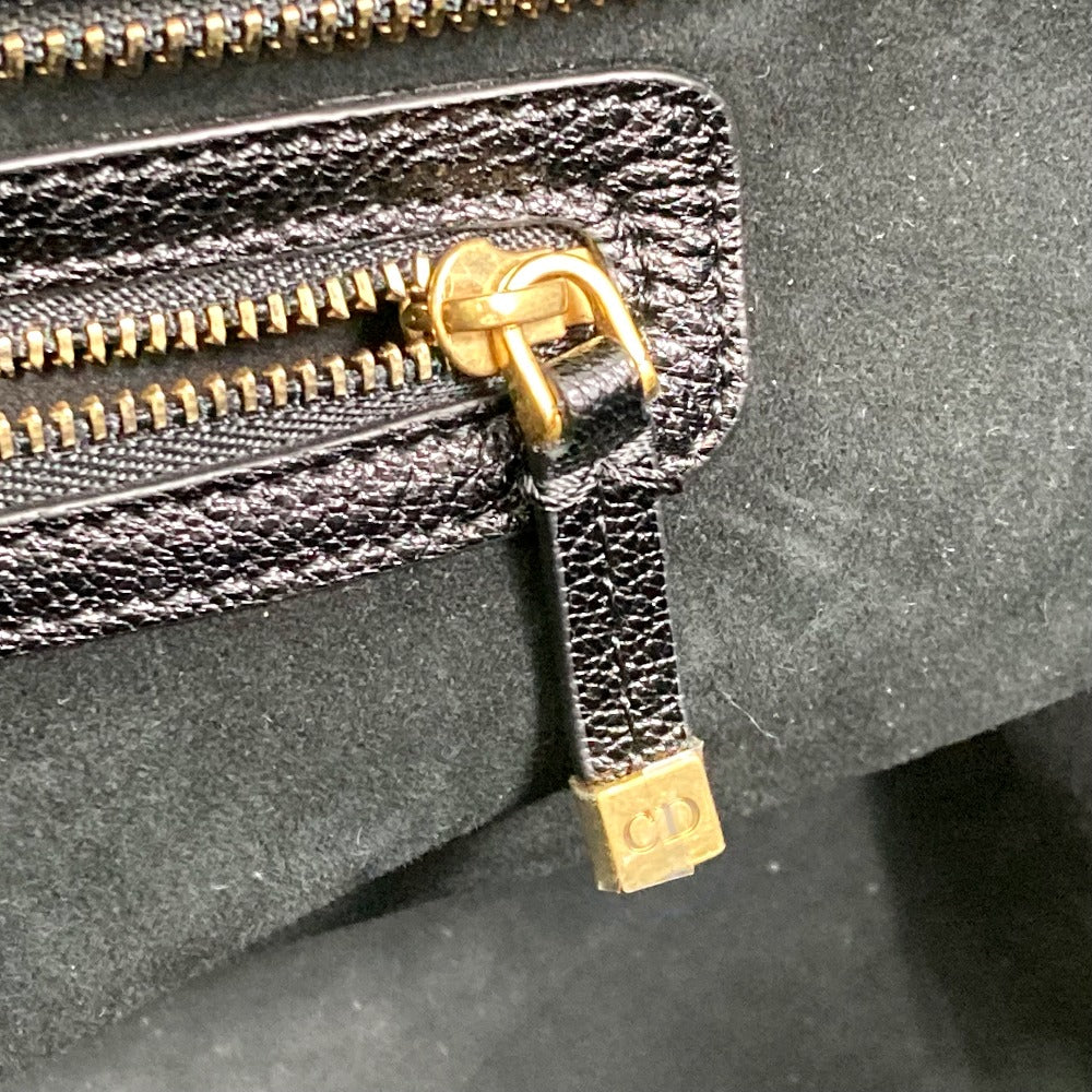 Christian Dior DIORANGELS ショルダーバッグ 肩掛け カバン ロゴ スタッズ トートバッグ レザー ユニセックス ブラック