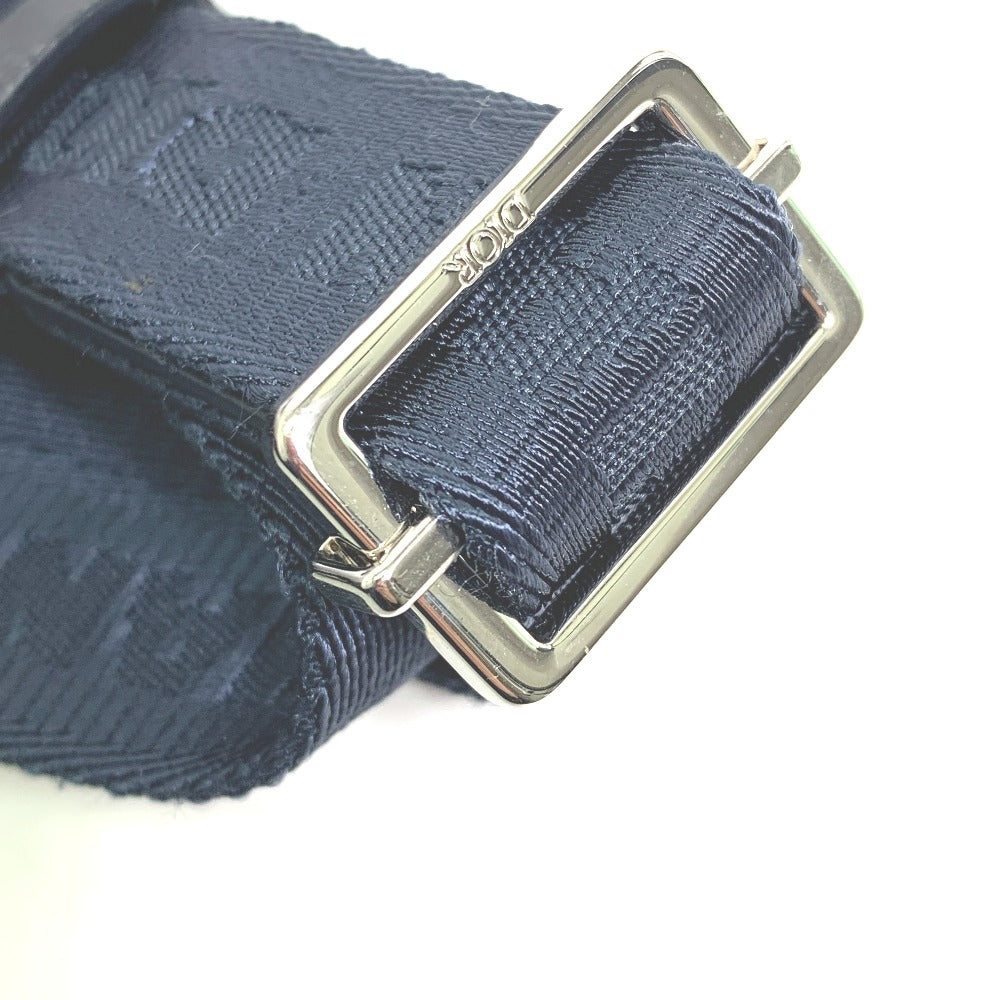 Dior Logo 2PUBC120GBC H07E Double Zip Pocket Shoulder Bag Leather Men's Gray