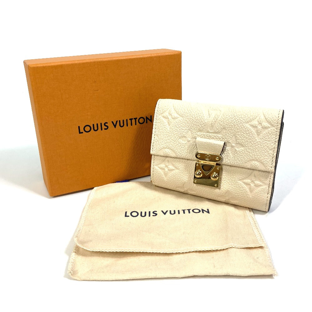 LOUIS VUITTON M81071 Monogram Empreinte Wallet, Portefeuille Metis Trifold Wallet, Monogram Empreinte Leather, Women's, Creme