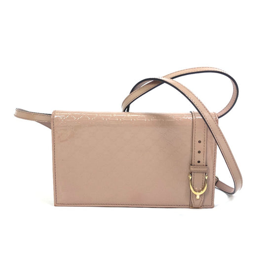 GUCCI 354086 GG Crossbody Gucci Nice 2-Way Bag Bag, Shoulder Wallet, Long Wallet Shoulder Bag enamel Beige/GoldHardware Used
