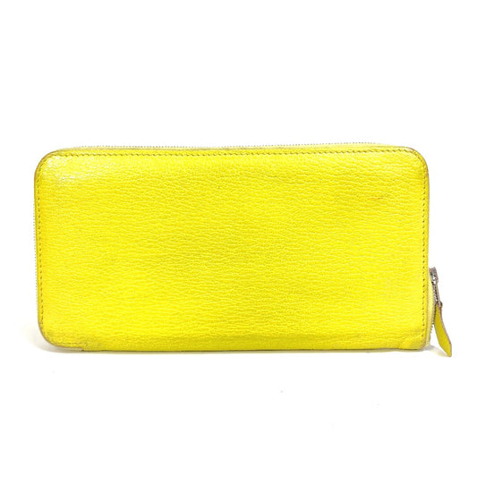 HERMES Long wallet Azap Long Zip Around Long Wallet Chevre yellow Used