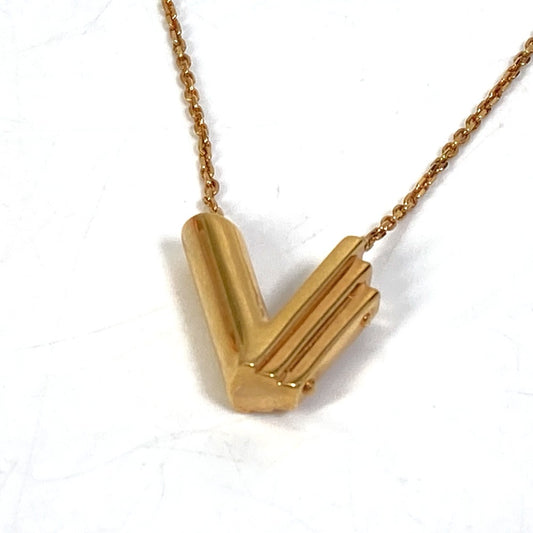 LOUIS VUITTON M61077 LV&ME Initial "V" Chain Necklace Accessories Jewelry Necklace Gold Plated Gold Used