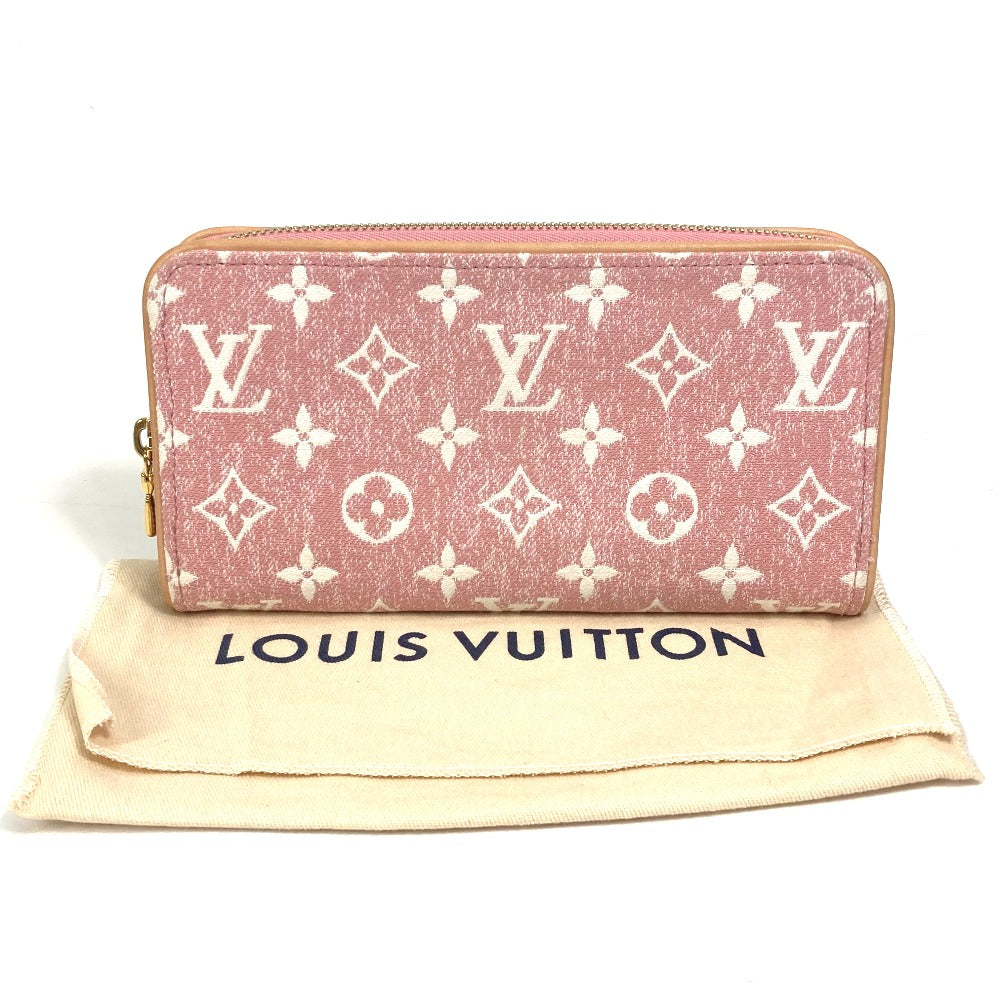 LOUIS VUITTON M81182 Monogram Denim Zippy Wallet, Round Zipper Long Wallet, Monogram Denim, Women's, Pink