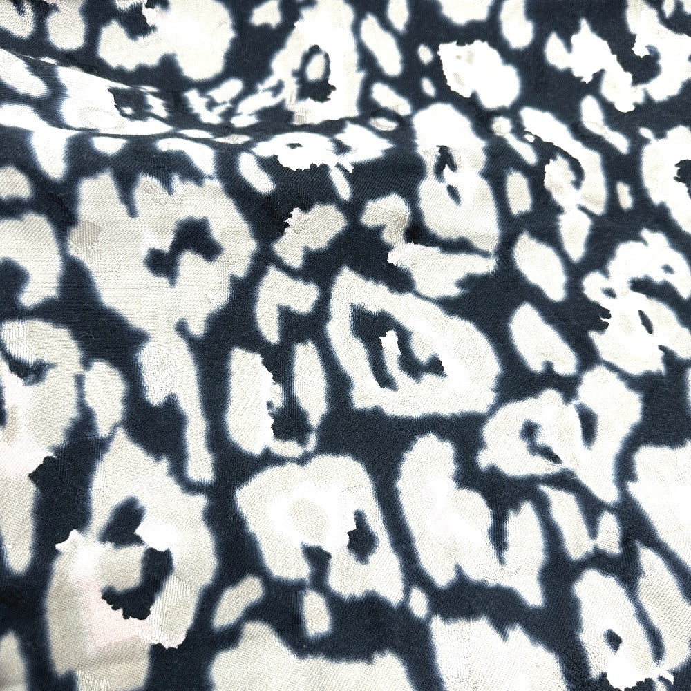 Dior 14SOD141 Leopard Print Large Shawl/Scarf, Silk, Women's, Beige
