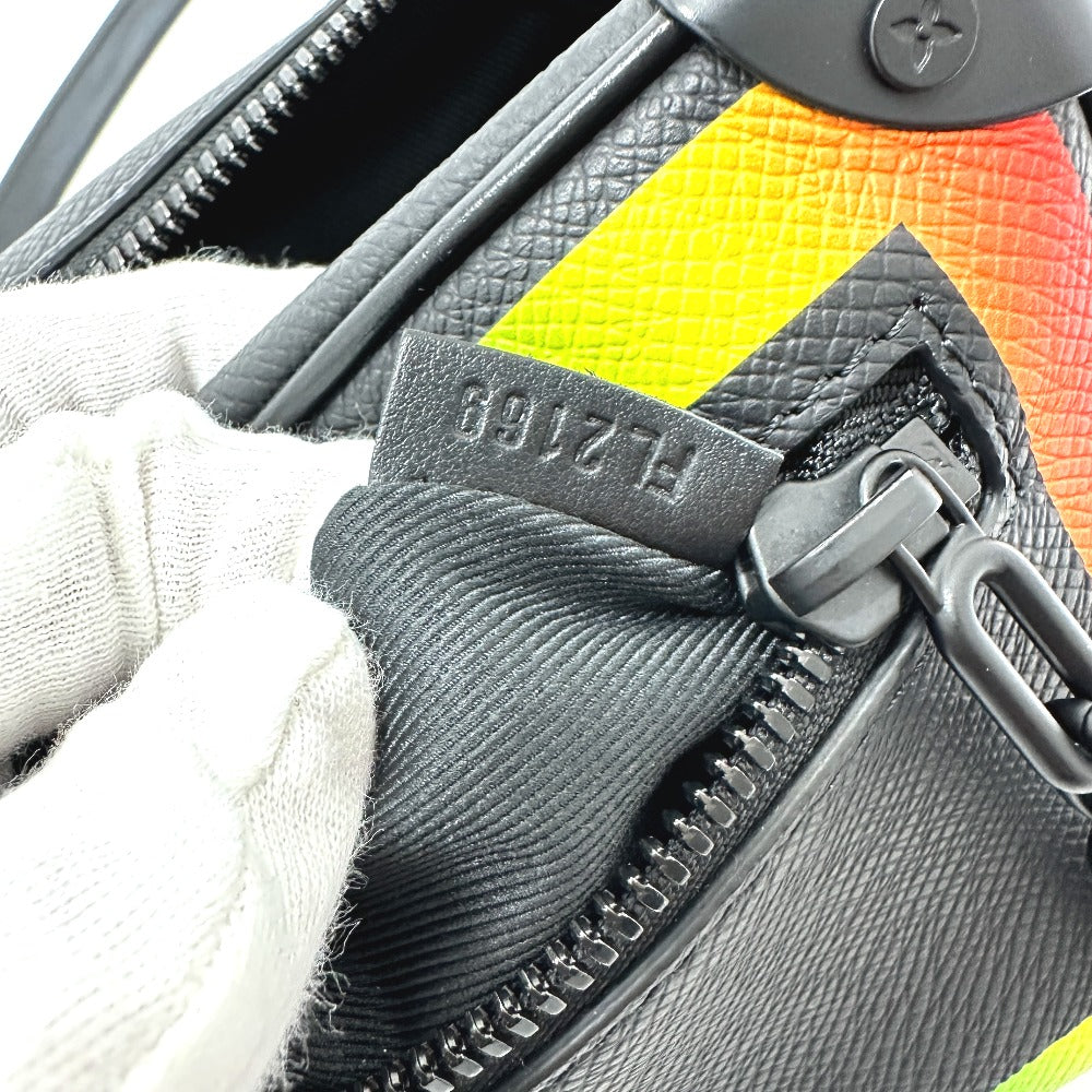 LOUIS VUITTON M30351 タイガ ミニソフトトランク ショルダーバッグ タイガレザー メンズ ブラック