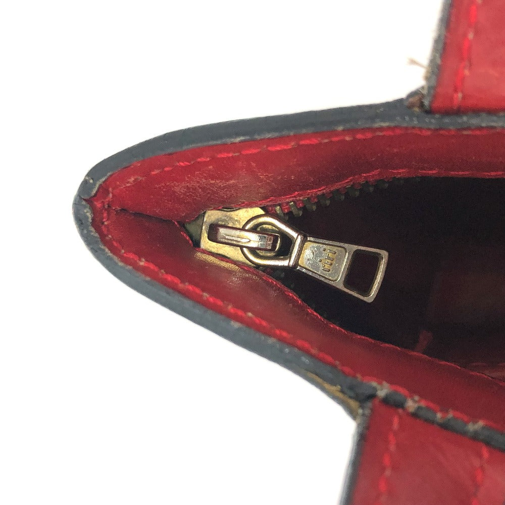 CELINE Mini Tote Bag Handbag Leather Women's Red