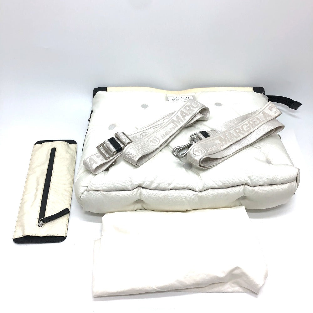 Maison Margiela グラムスラム ラージ/カバン ショルダーバッグ キャンバス/レザー レディース ホワイト