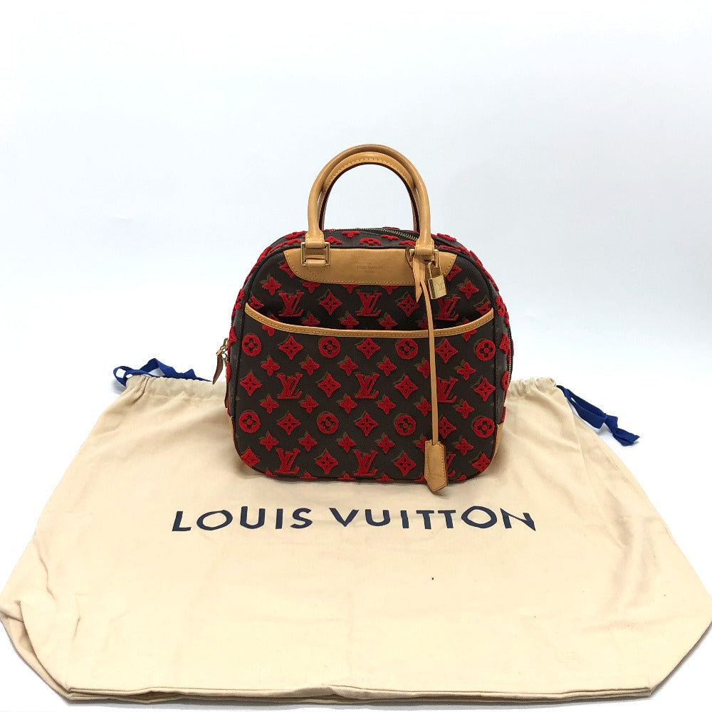 LOUIS VUITTON M40922 Monogram 3D Tufftage Deauville Cube Handbag in Monogram Canvas, Women's, Brown/Red