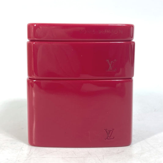 LOUIS VUITTON アクセサリー スクエア LVロゴ 3点セット ブレスレット バングル プラスチック レディース レッド